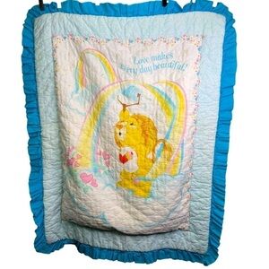 Vintage 1985 American Greetings Corp. Care Bears Infant Crib Comforter